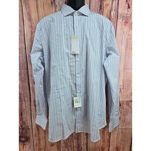 Nordstrom Rack Blue Pinstripe Dress Shirt 17.5/34-35 (XL)